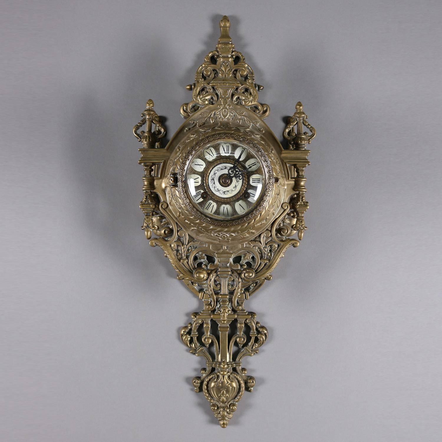 French Louis XIV Style Gilt Bronze Cartel Clock by Tiffany & Co., 20th Century 6