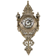 French Louis XIV Style Gilt Bronze Cartel Clock by Tiffany & Co., 20th Century