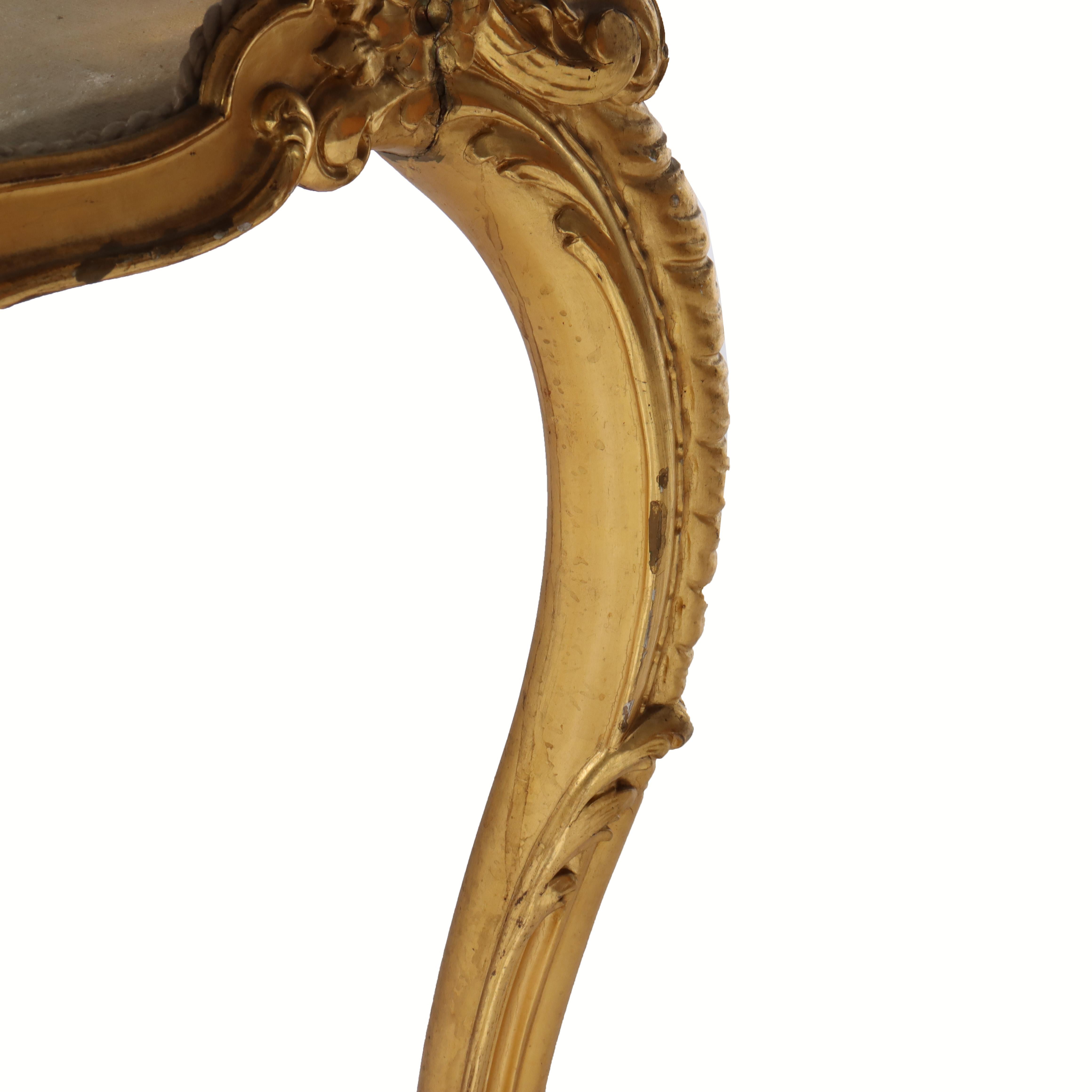 French Louis XIV Style Giltwood Flip Top Display Vitrine C1930 5