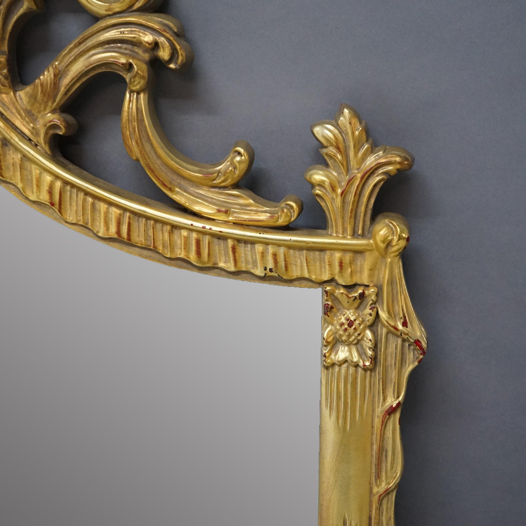 20th Century French Louis XIV Style Giltwood Wall Mirror 20th C