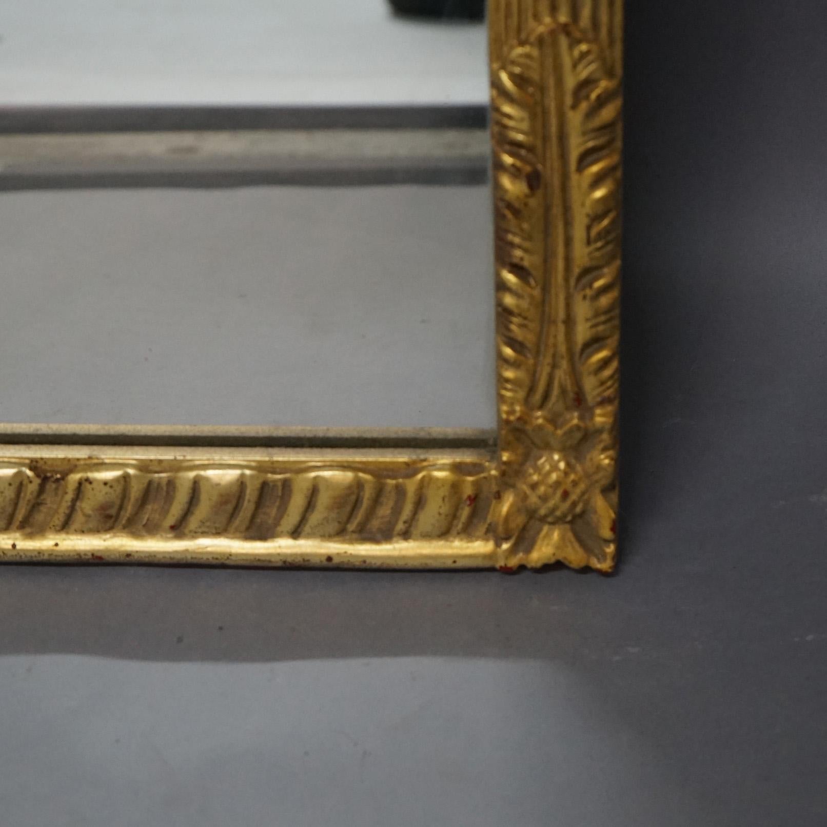 Wood French Louis XIV Style Giltwood Wall Mirror 20th C