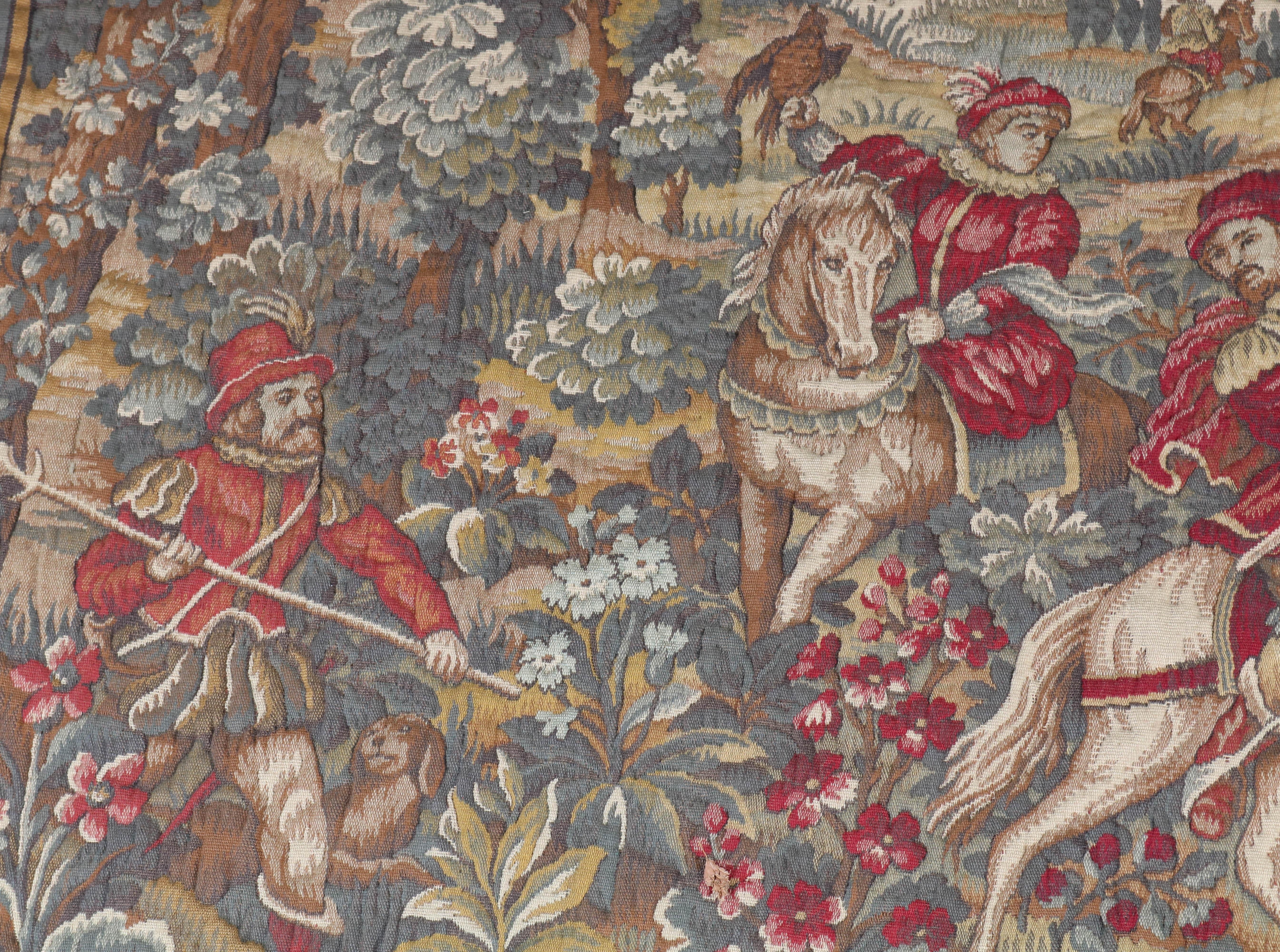 Aubusson French Louis XIV Style Gobelin Wall Tapestry, 1930s