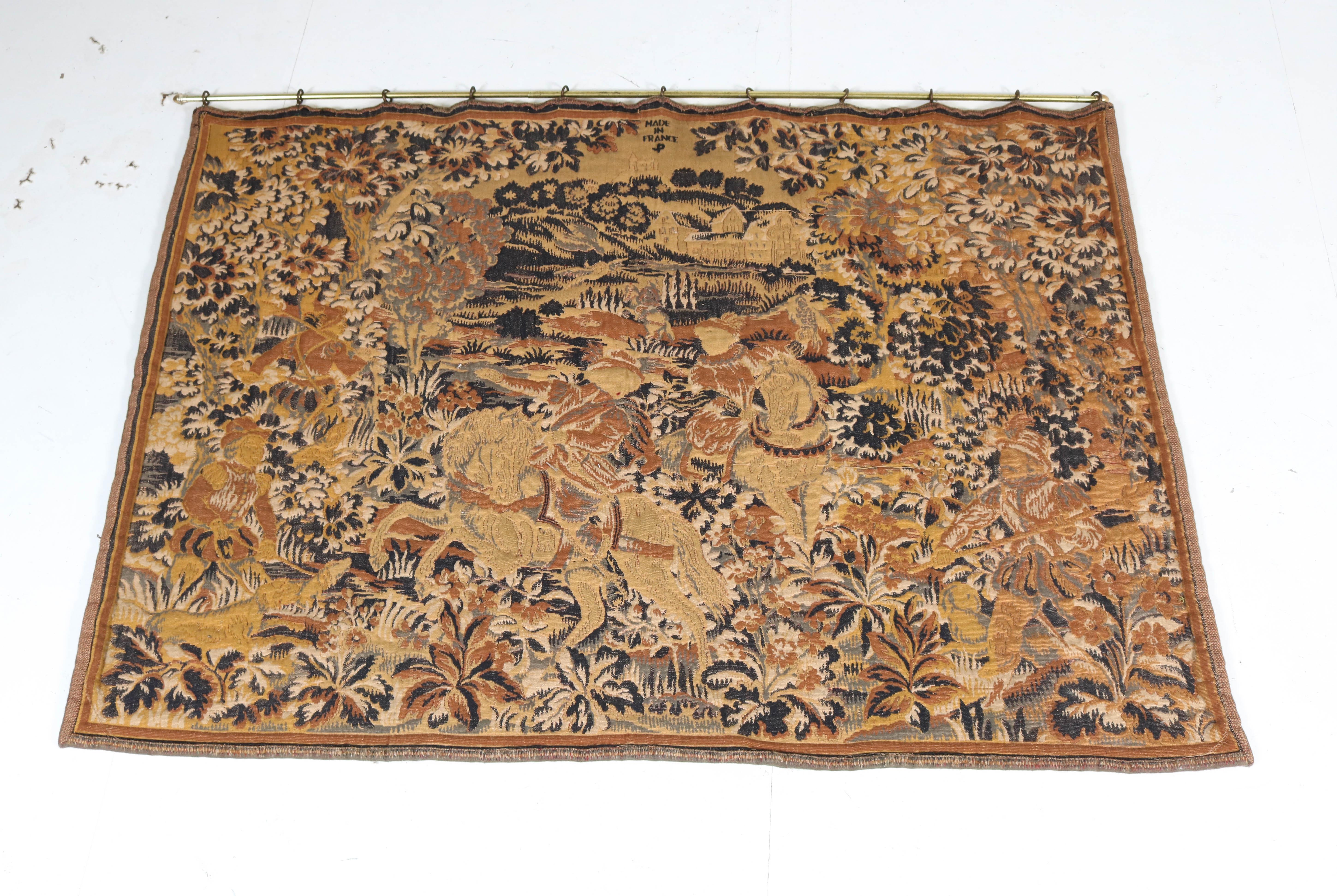 French Louis XIV Style Gobelin Wall Tapestry, 1930s 2