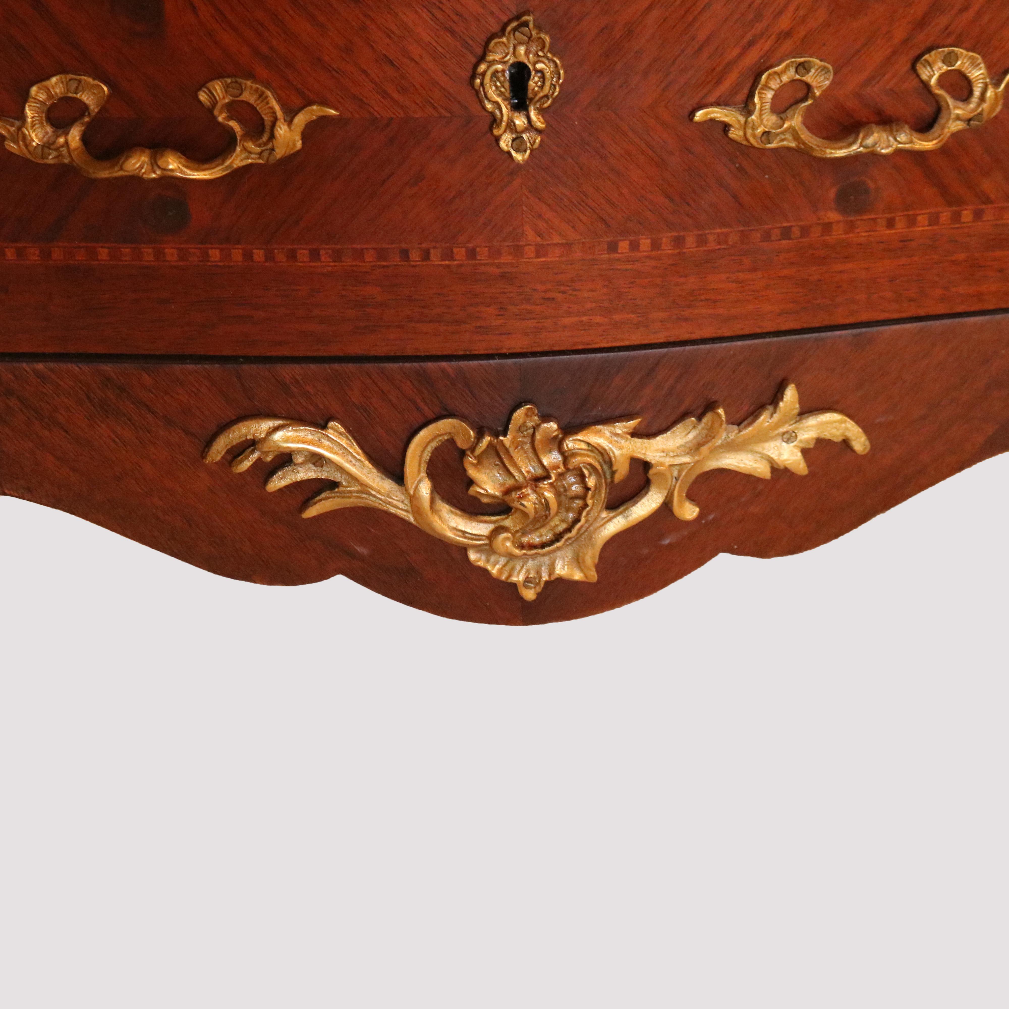 French Louis XIV Style Kingwood & Satinwood Inlaid Lingerie Chest, 20th Century 14