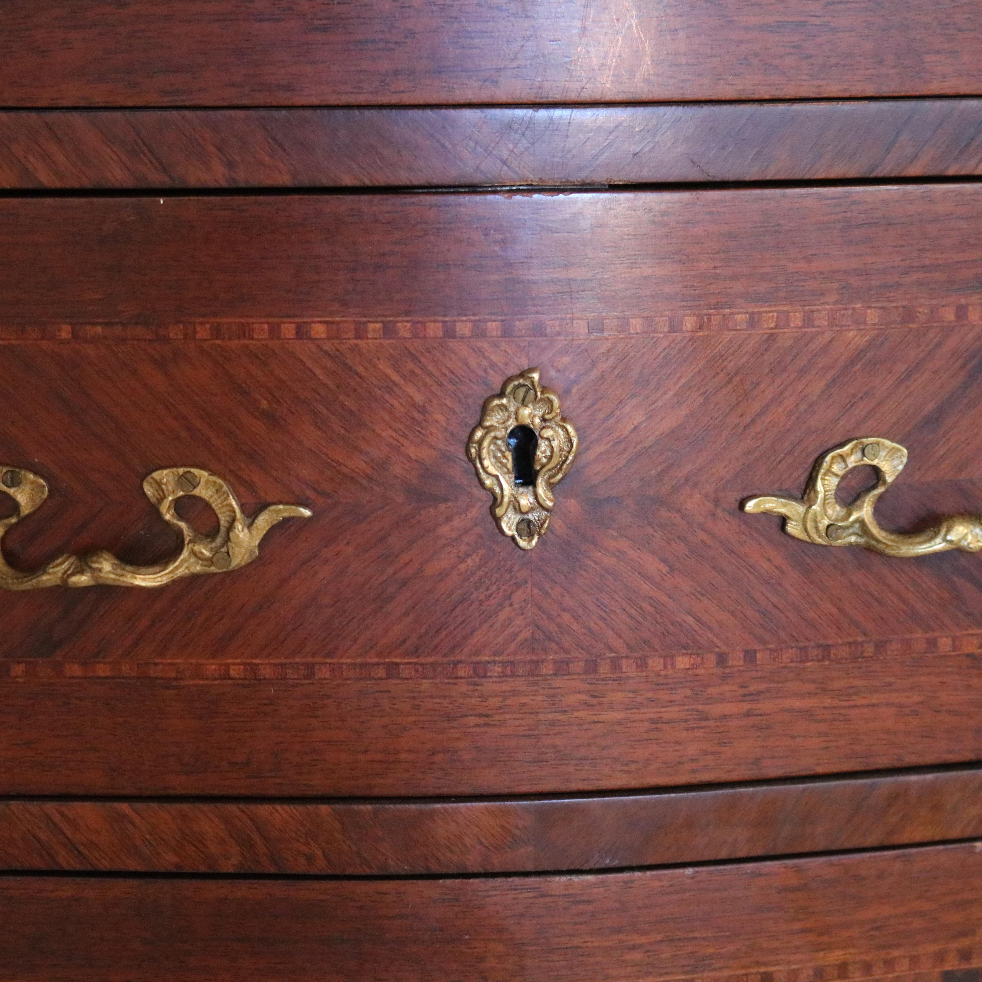 French Louis XIV Style Kingwood & Satinwood Inlaid Lingerie Chest, 20th Century 15