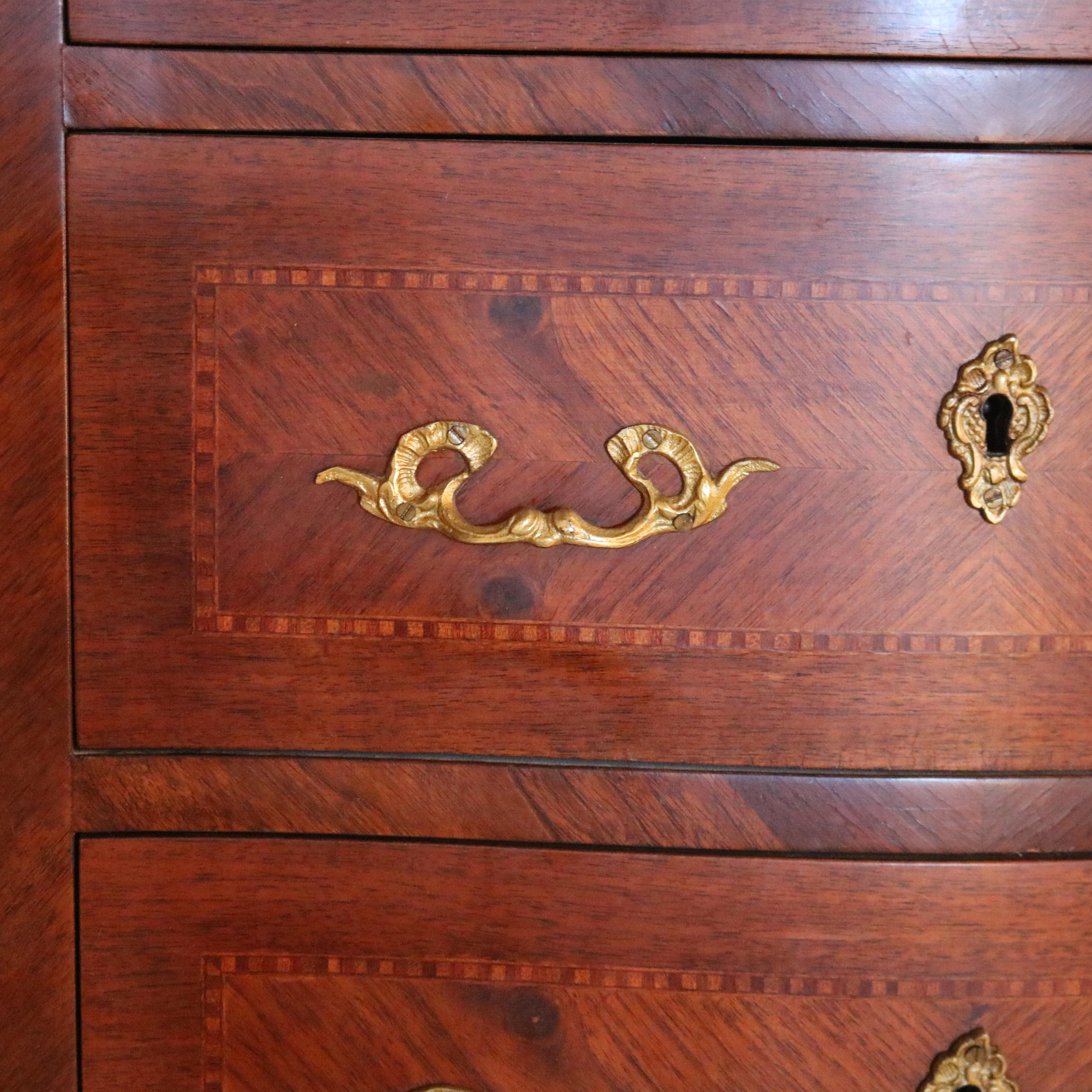 French Louis XIV Style Kingwood & Satinwood Inlaid Lingerie Chest, 20th Century 16