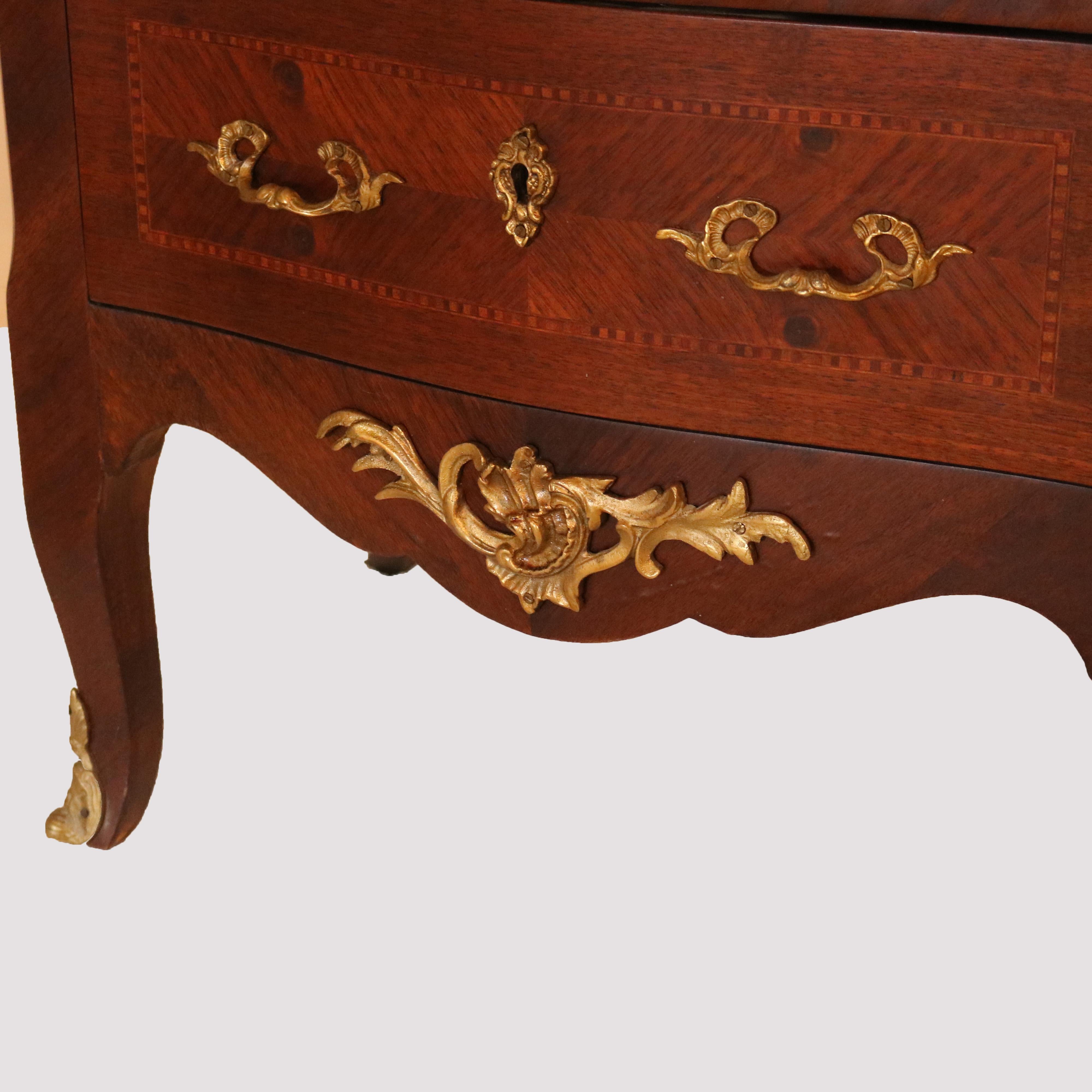 French Louis XIV Style Kingwood & Satinwood Inlaid Lingerie Chest, 20th Century 3