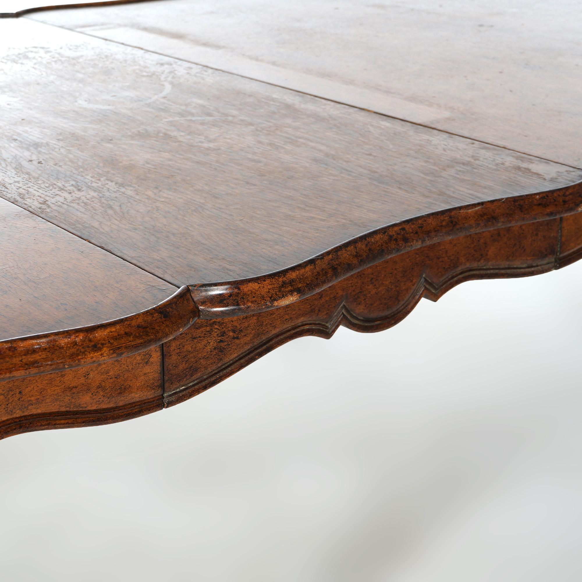 French Louis XIV Style Mahogany Dining Table 20th C 14