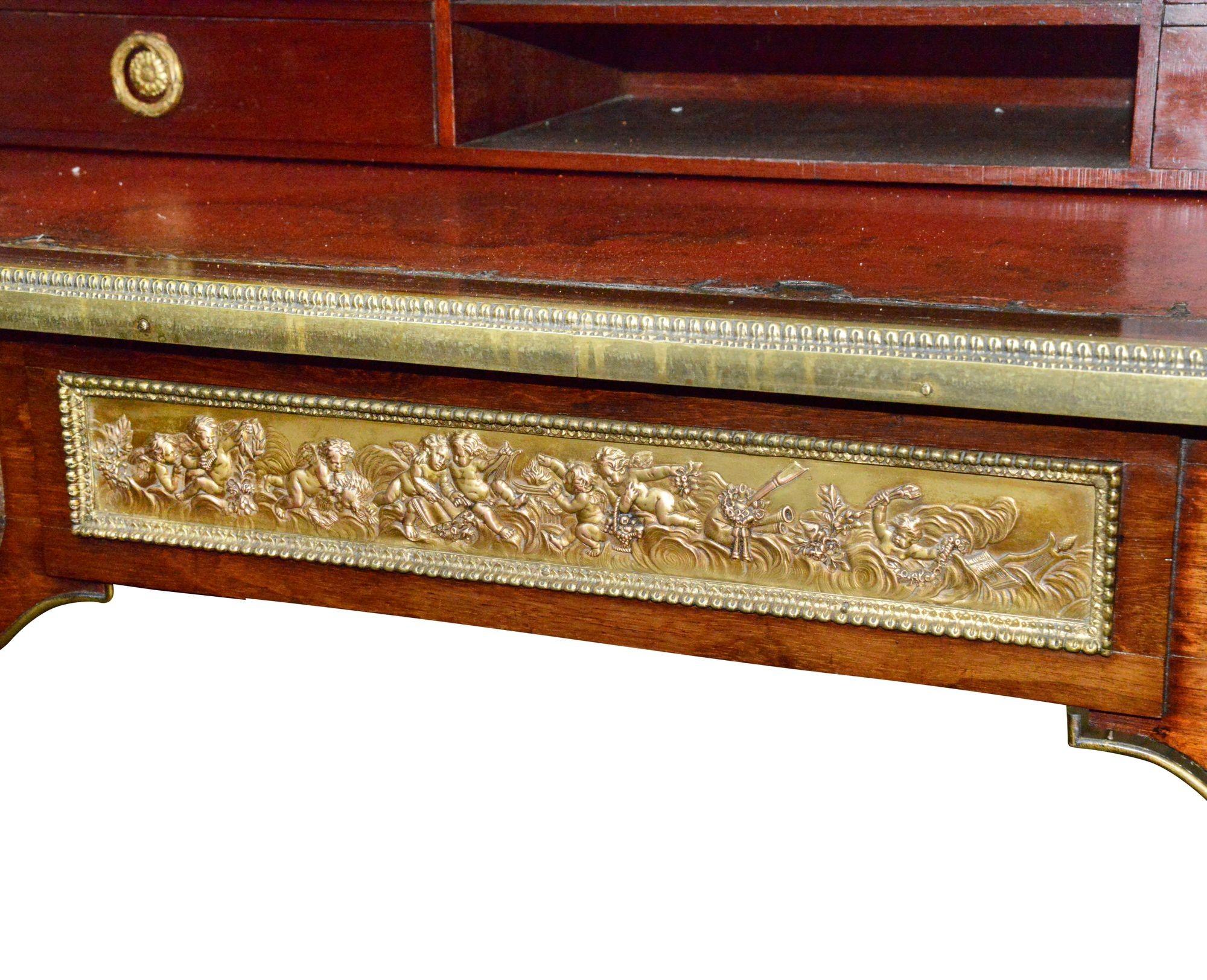 Scrittoio francese intarsiato in stile Luigi XIV alla maniera di A Link in vendita 3