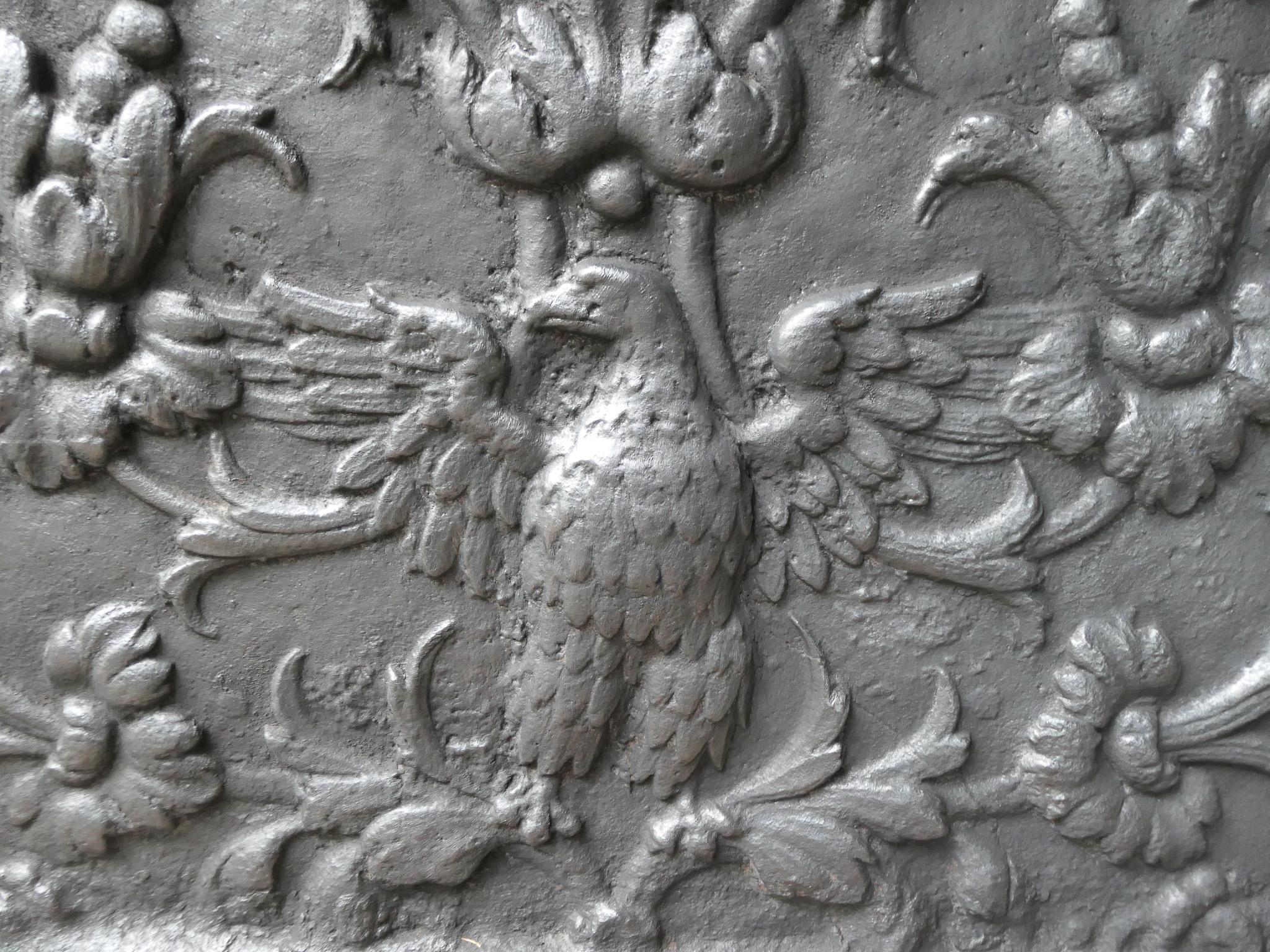 French Louis XIV Style 'Phoenix' Fireback, 19th-20th Century For Sale 9