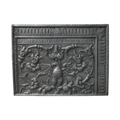 French Louis XIV Style 'Phoenix' Fireback, 19th-20th Century
