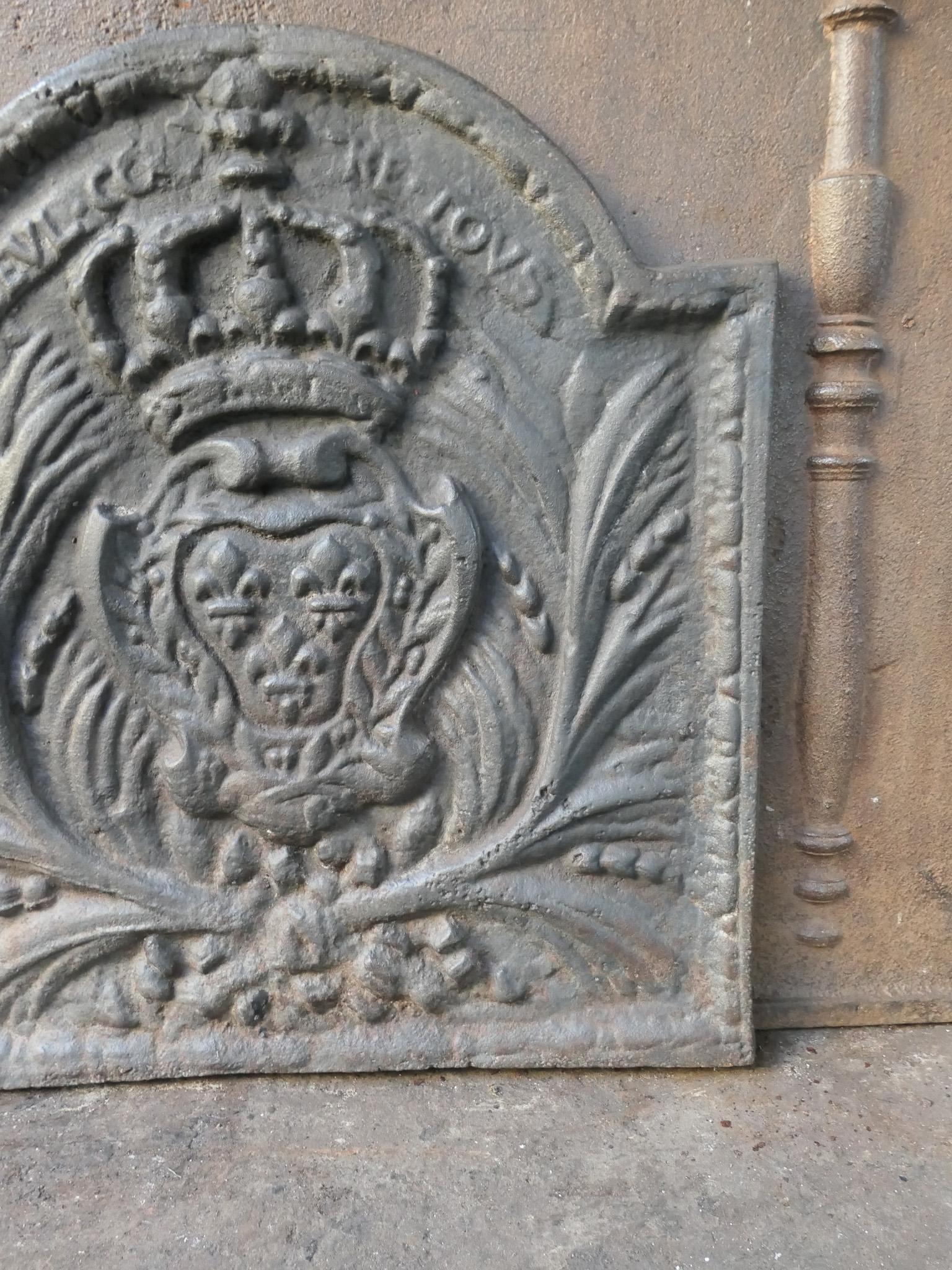 Französischer Louis XIV-Stil 'Seul Contre Tous' Feuerrückwand / Aufkantung, 20. im Angebot 3