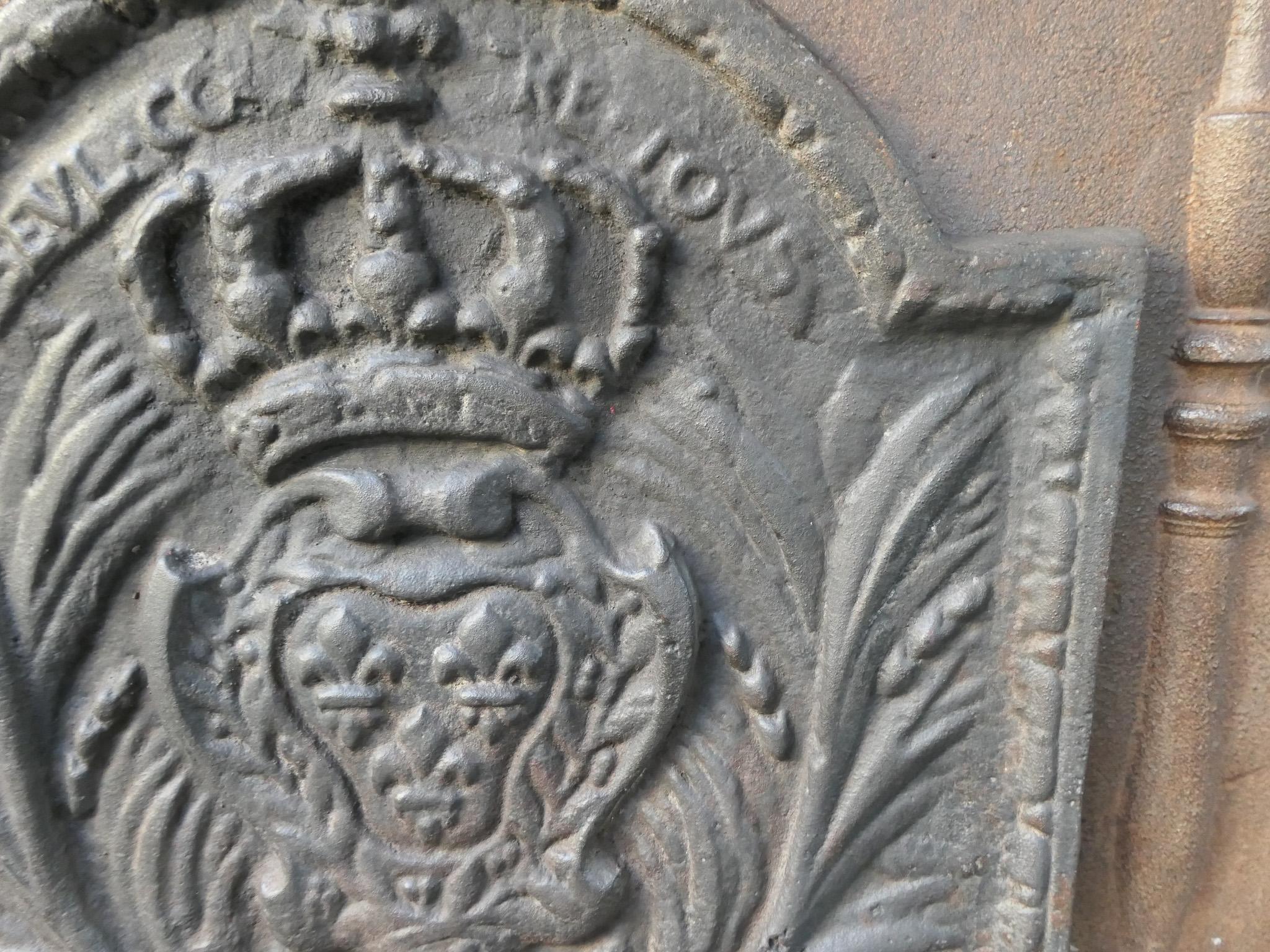 Französischer Louis XIV-Stil 'Seul Contre Tous' Feuerrückwand / Aufkantung, 20. im Angebot 2