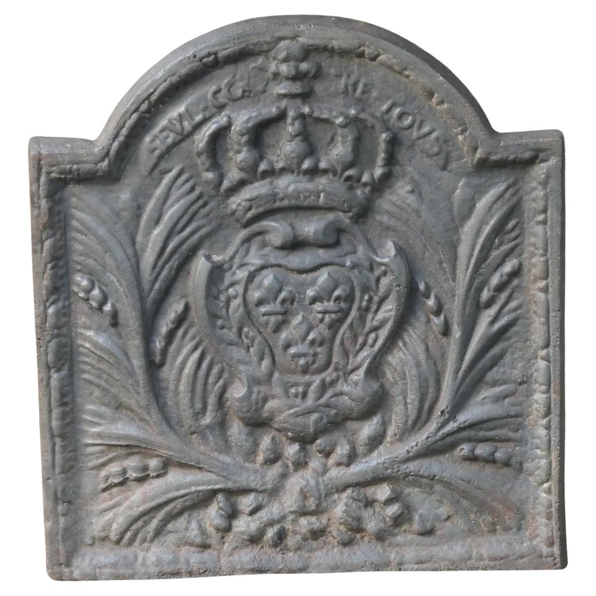 Französischer Louis XIV-Stil 'Seul Contre Tous' Feuerrückwand / Aufkantung, 20.