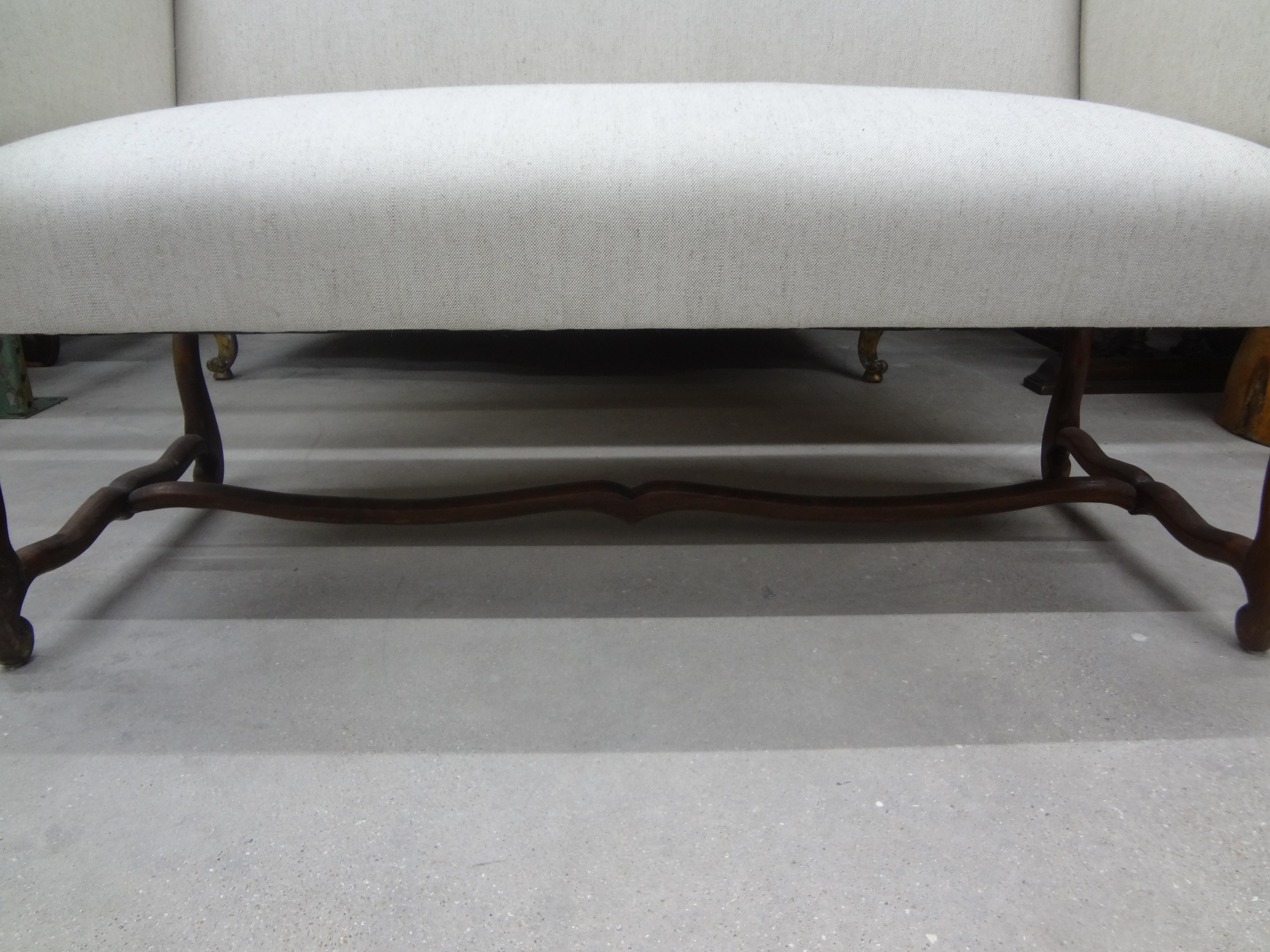 French Louis XIV Style Walnut Loveseat or Sofa 3