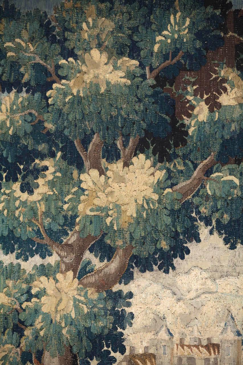 French Louis XIV Verdure Tapestry, Aubusson, 1680 4