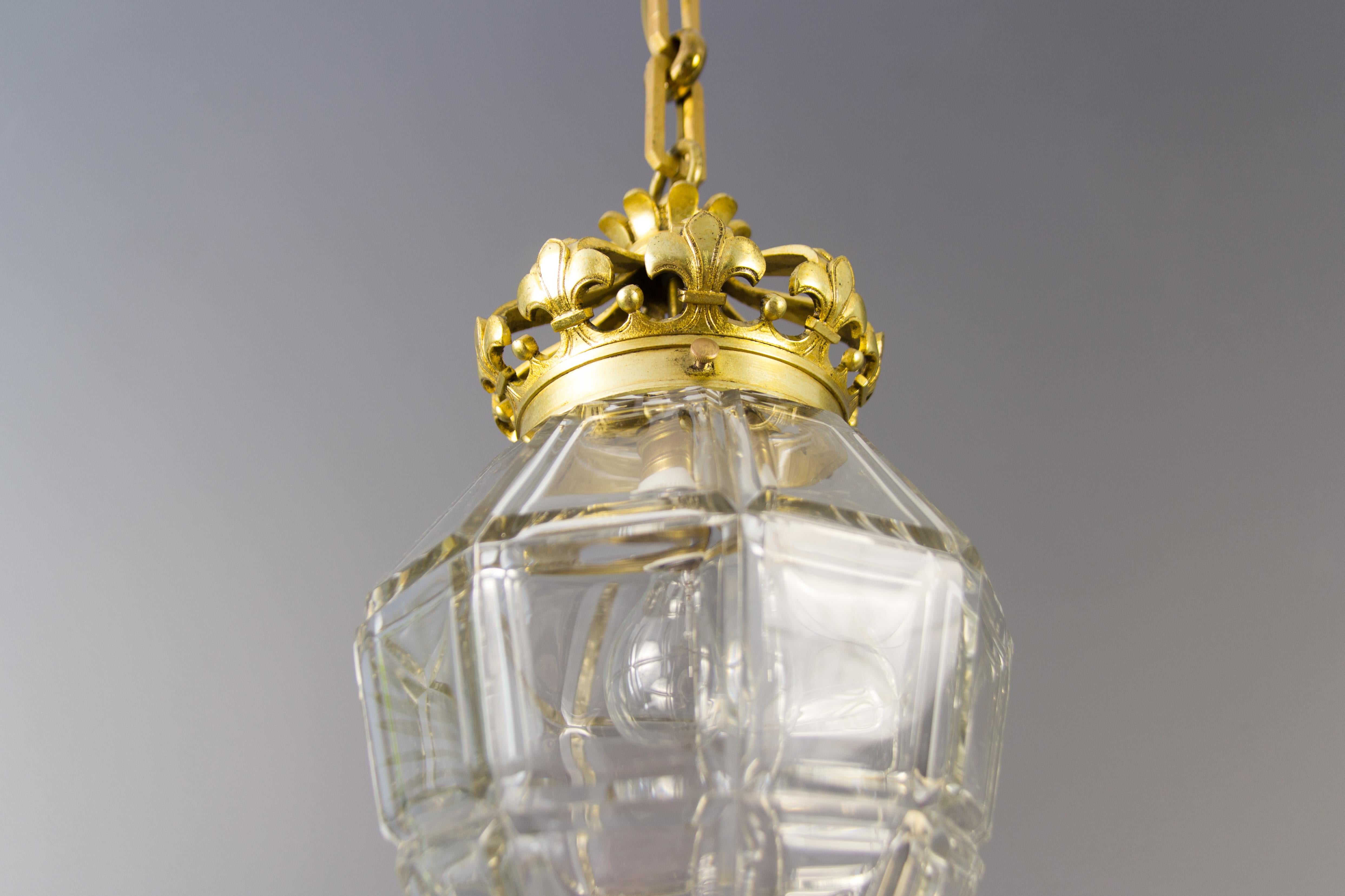 French Louis XIV “Versailles” Style Hanging Lantern Hall Lamp 5