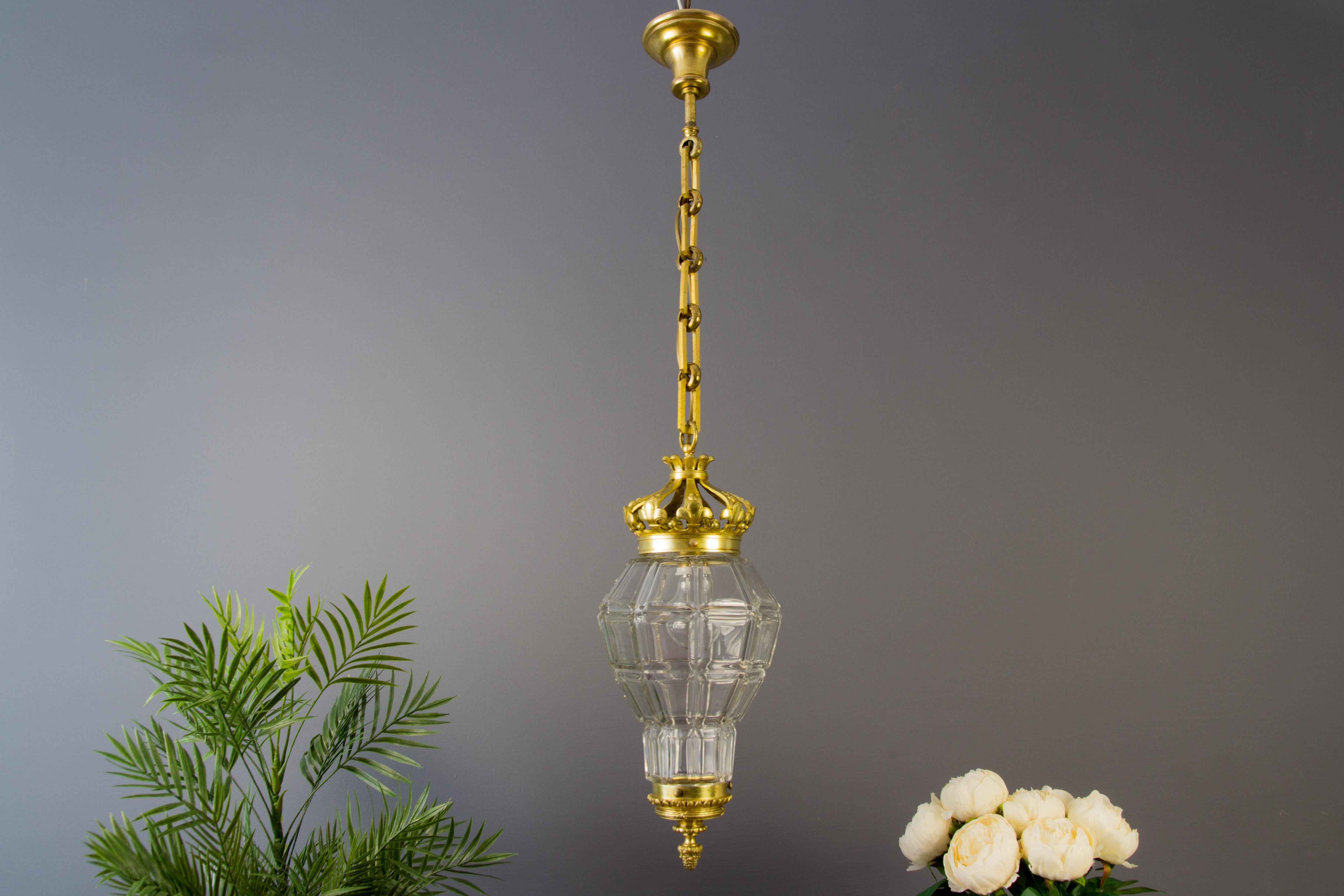 French Louis XIV “Versailles” Style Hanging Lantern Hall Lamp In Good Condition In Barntrup, DE