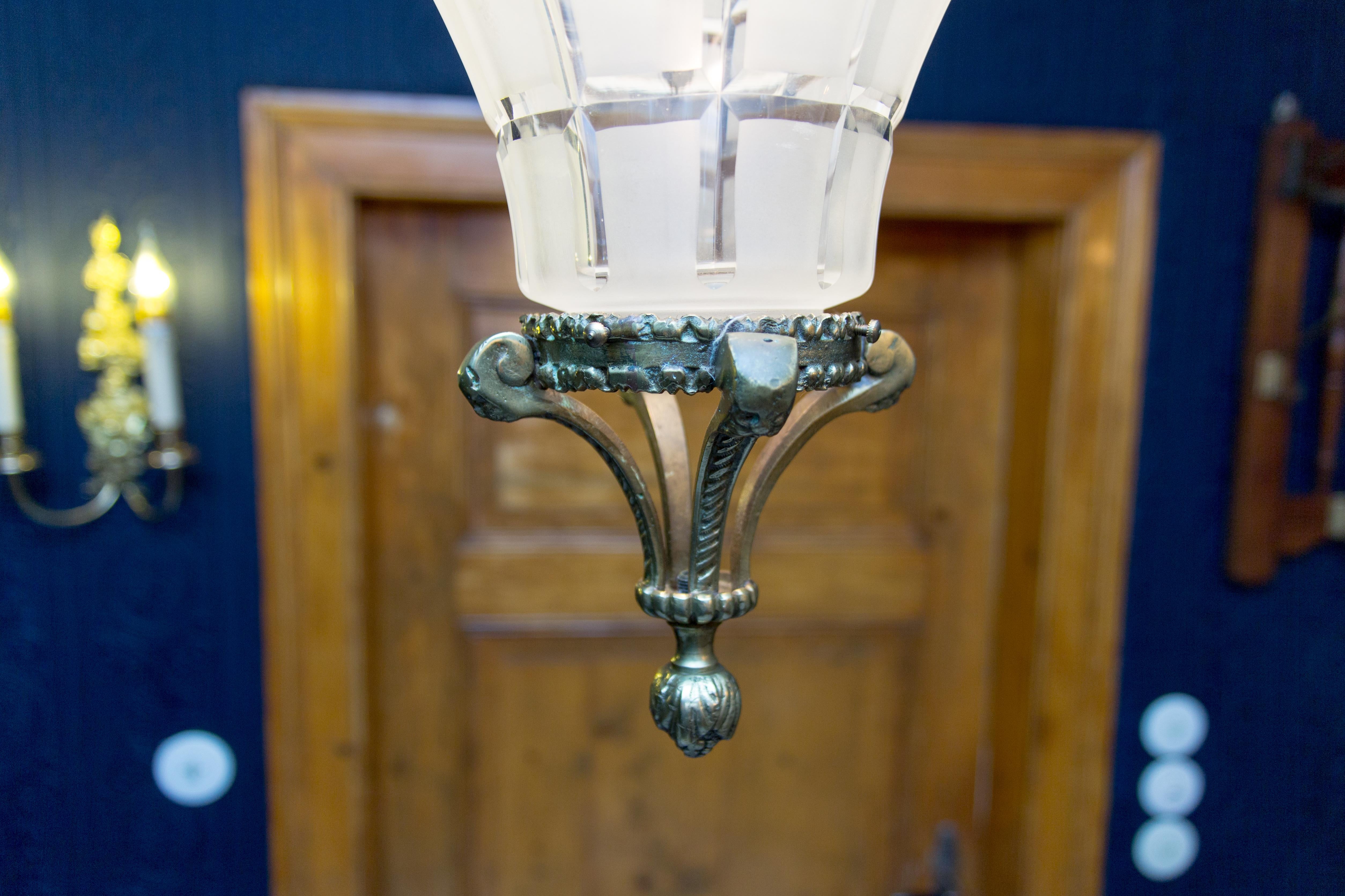 French Louis XIV “Versailles” Style Hanging Lantern Hall Lamp 1