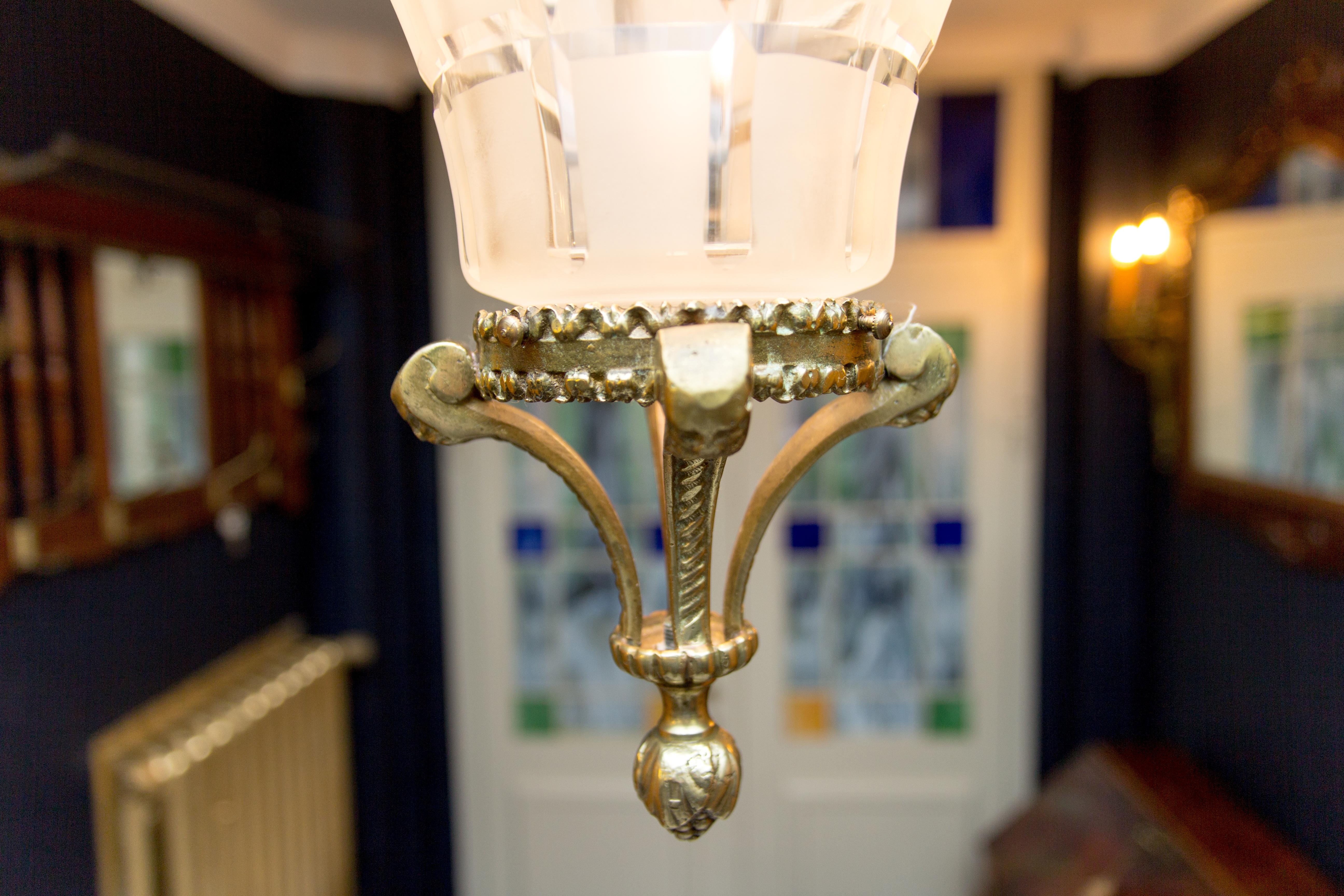 French Louis XIV “Versailles” Style Hanging Lantern Hall Lamp 2