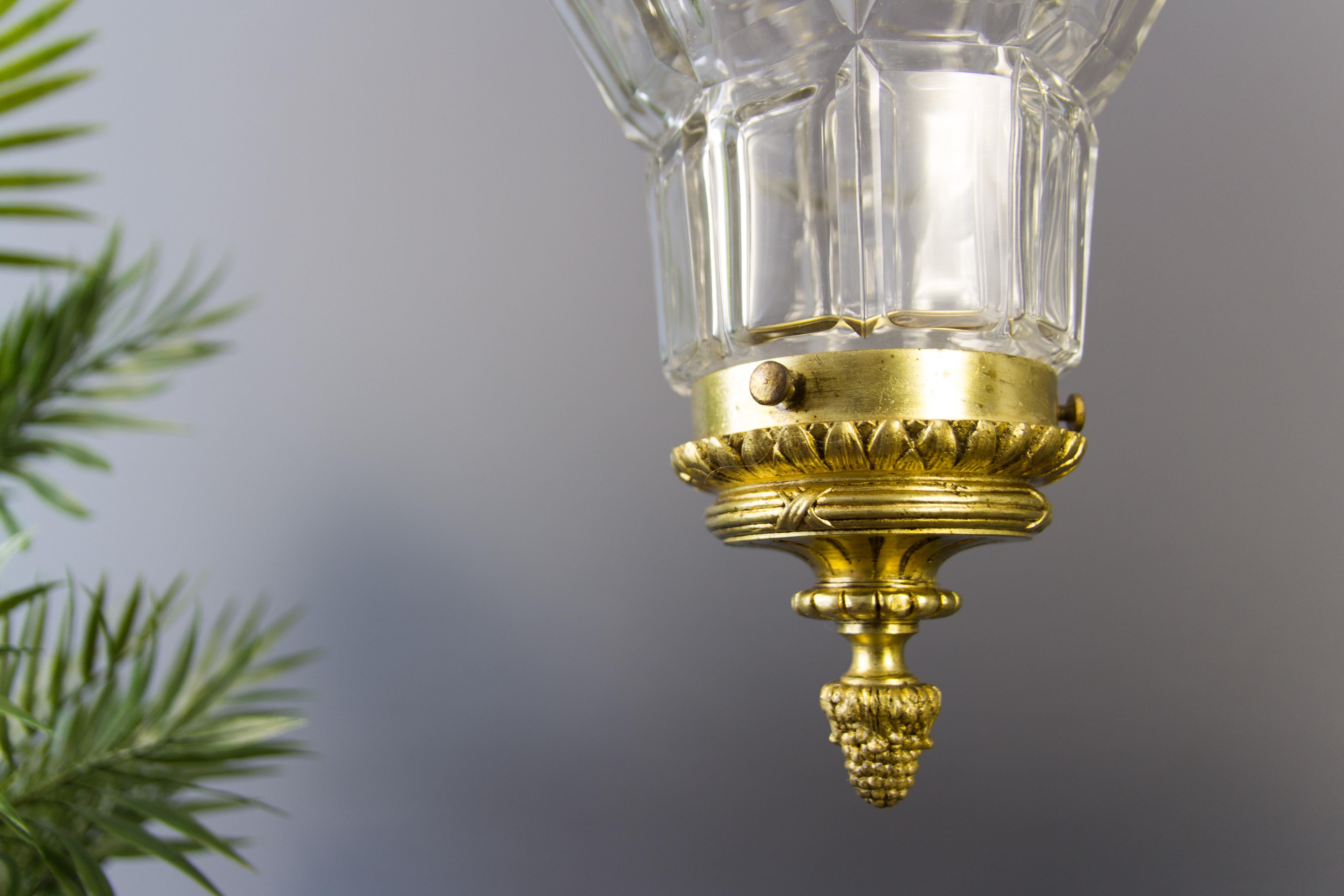 French Louis XIV “Versailles” Style Hanging Lantern Hall Lamp 4