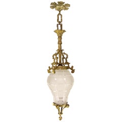 French Louis XIV “Versailles” Style Hanging Lantern Hall Lamp