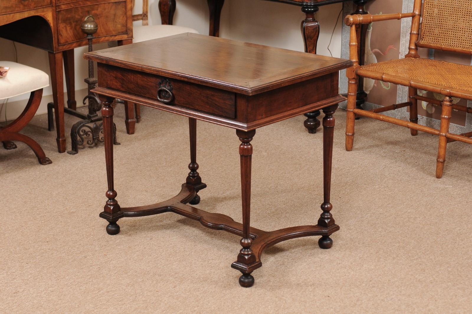 French Louis XIV Walnut Side Table, circa 1700 4