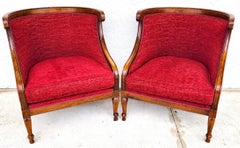 French Louis XV Accent Chairs Pair