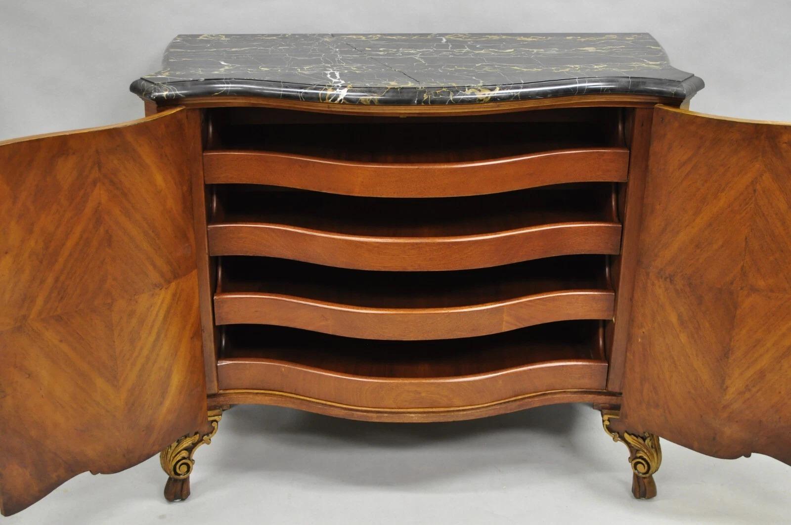 French Louis XV Adam Style Marble Top Kingwood Hand Painted Commode w/ Drawers For Sale 5