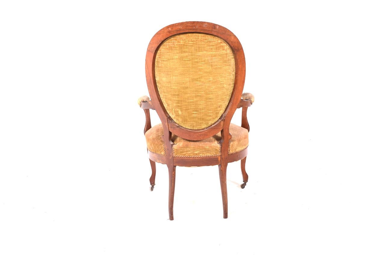 French Louis XV Armchair, Wooden Frame 2