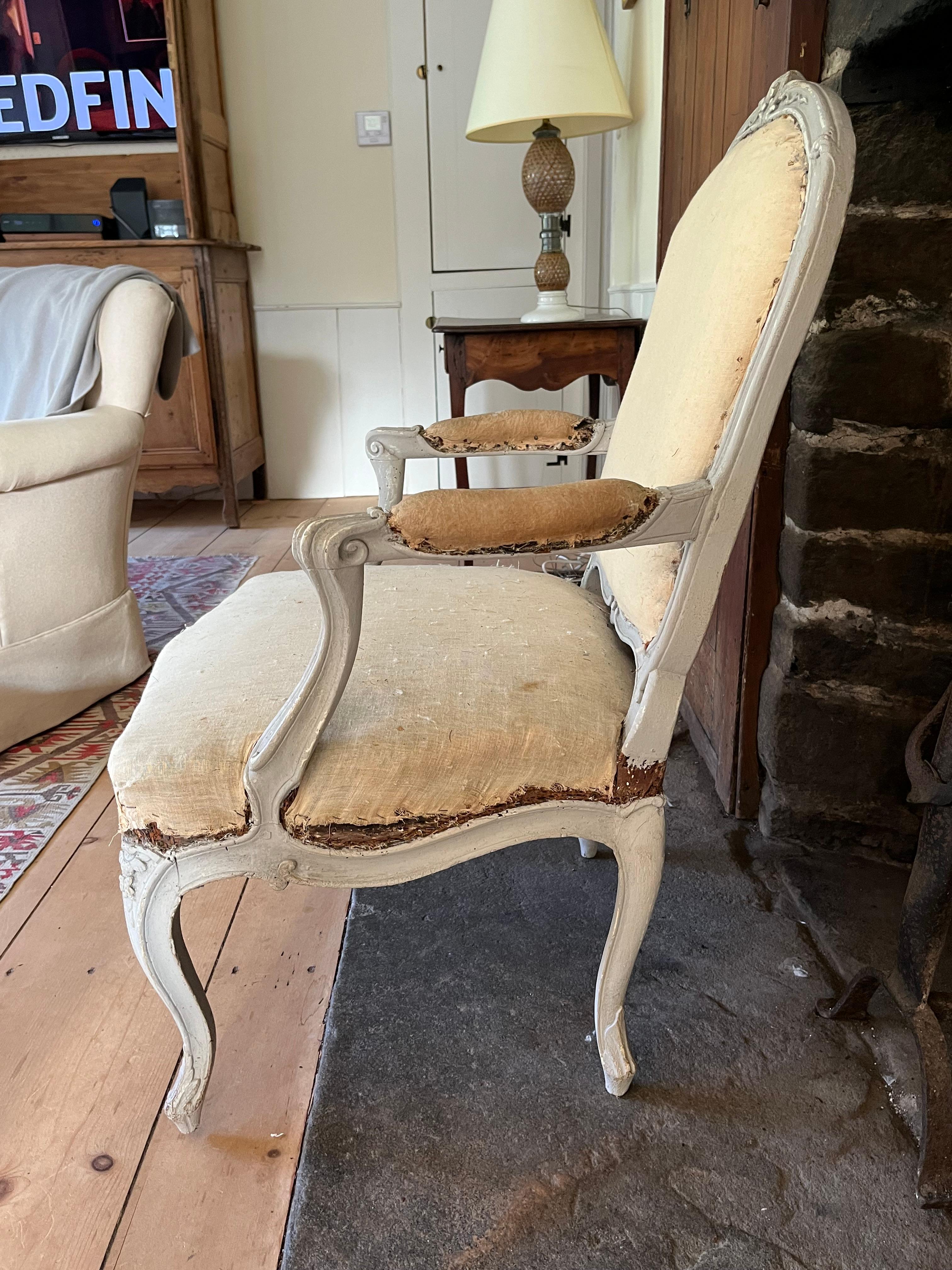 French Louis XV Armchair, 18th Century For Sale 2