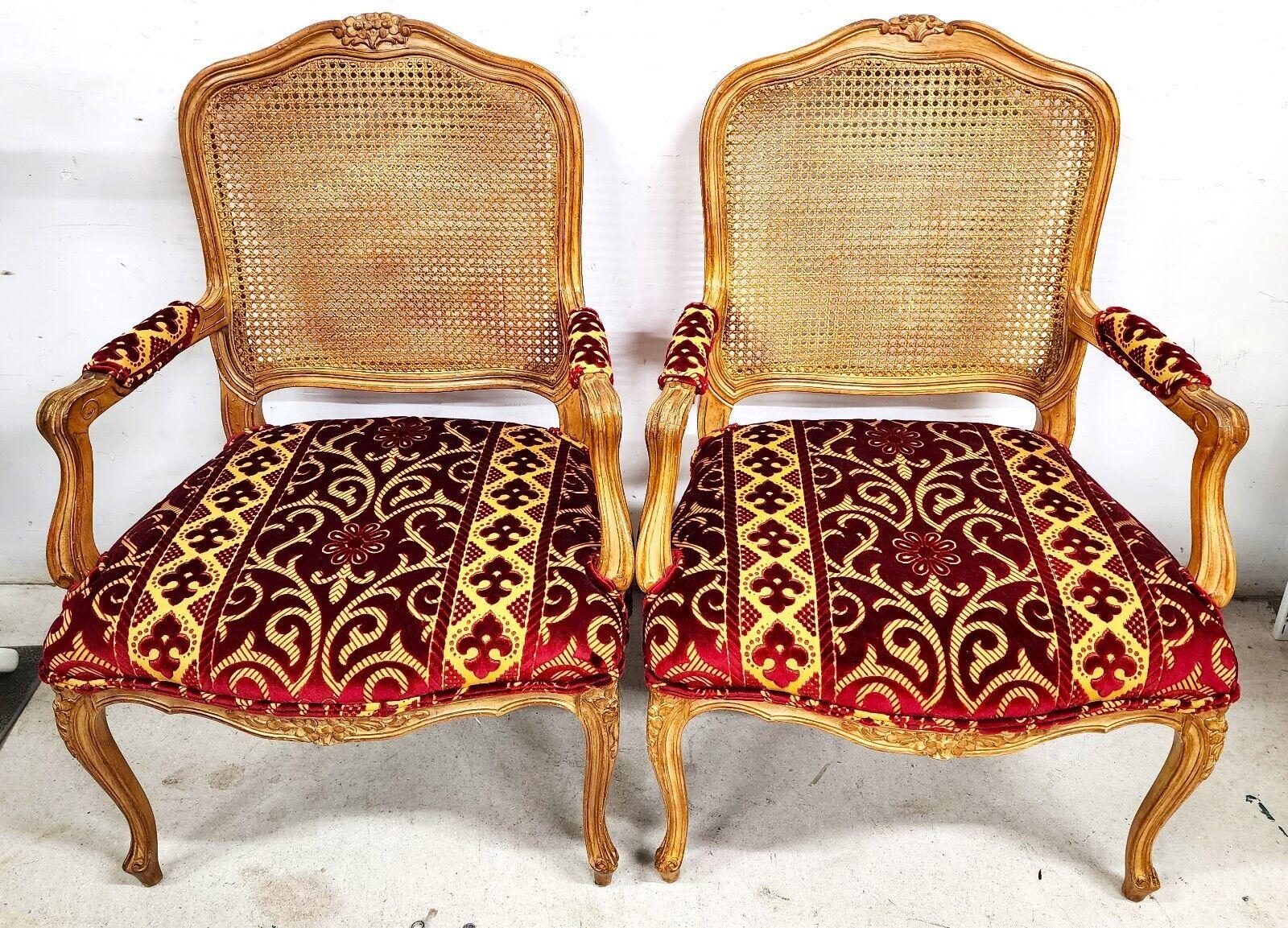 For FULL item description click on CONTINUE READING at the bottom of this page.

Offering One Of Our Recent Palm Beach Estate Fine Furniture Acquisitions Of A
Pair of French Louis XV Style Mid Century Fauteuil Armchairs 

Approximate Measurements in