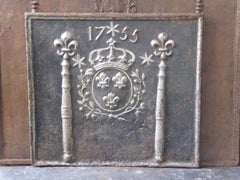 French Louis XV 'Arms of France' Fireback, 18th Century