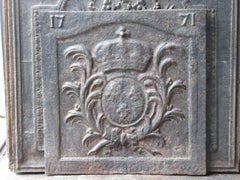 French Louis XV Arms of France Fireback, 18th Century