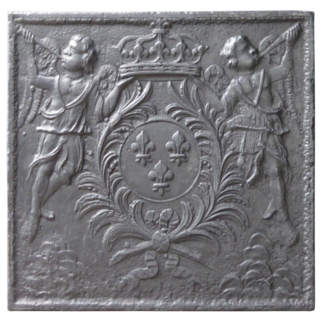 French Louis XV 'Arms of France' Fireback, 18th Century