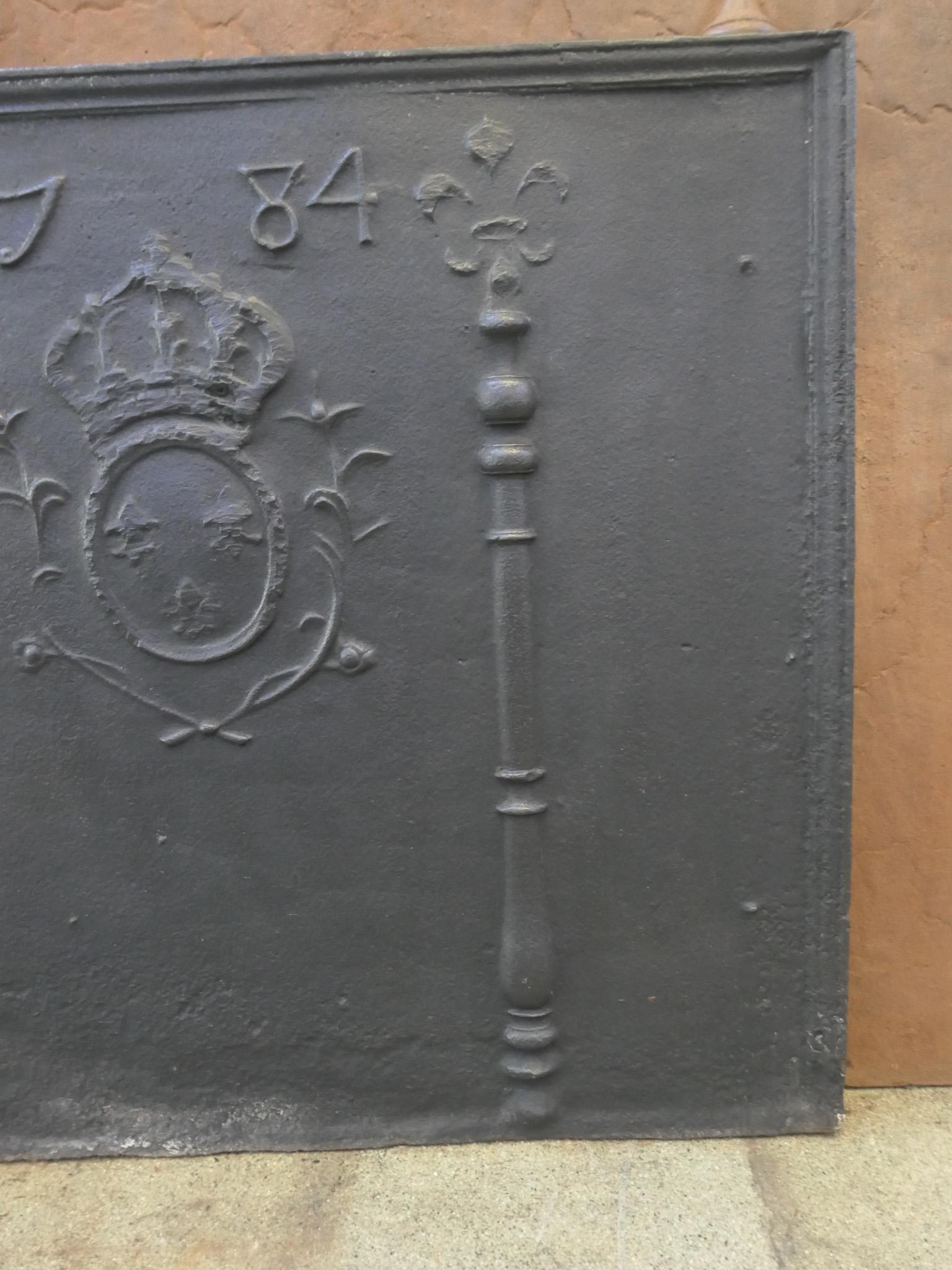 Parafuoco francese Luigi XV 'Arms of France', 18° secolo In condizioni buone in vendita a Soest, NL