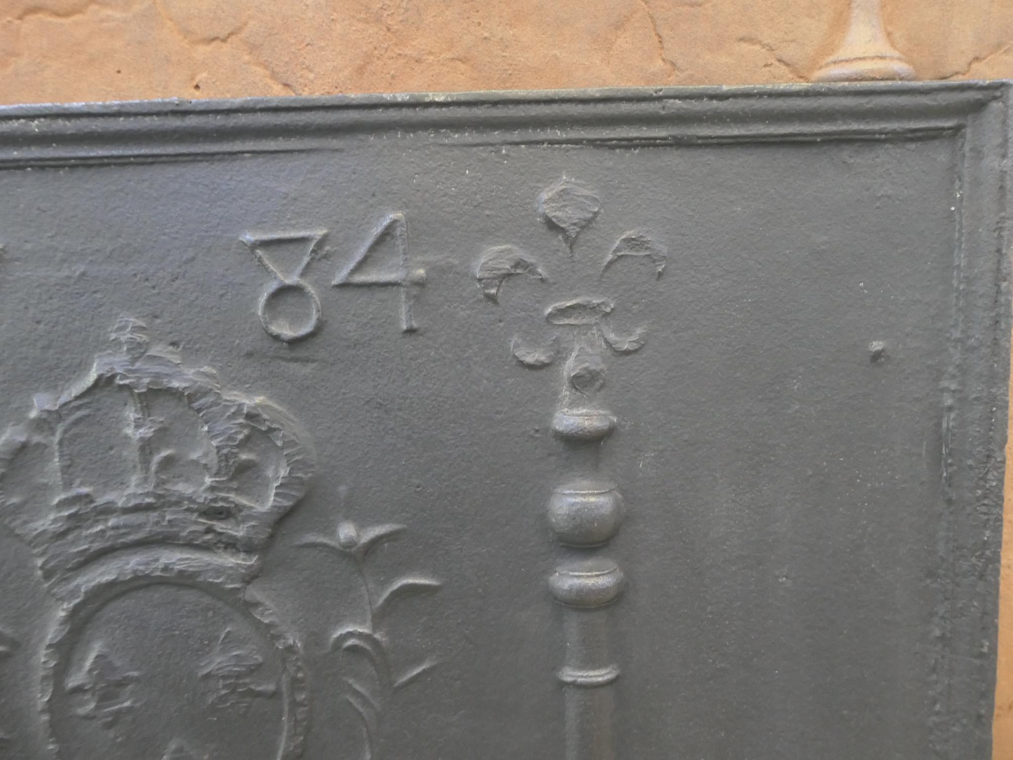 Parafuoco francese Luigi XV 'Arms of France', 18° secolo in vendita 2