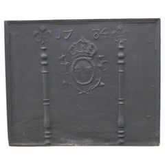 Antique French Louis XV 'Arms of France' Fireback / Backsplash, 18th Century
