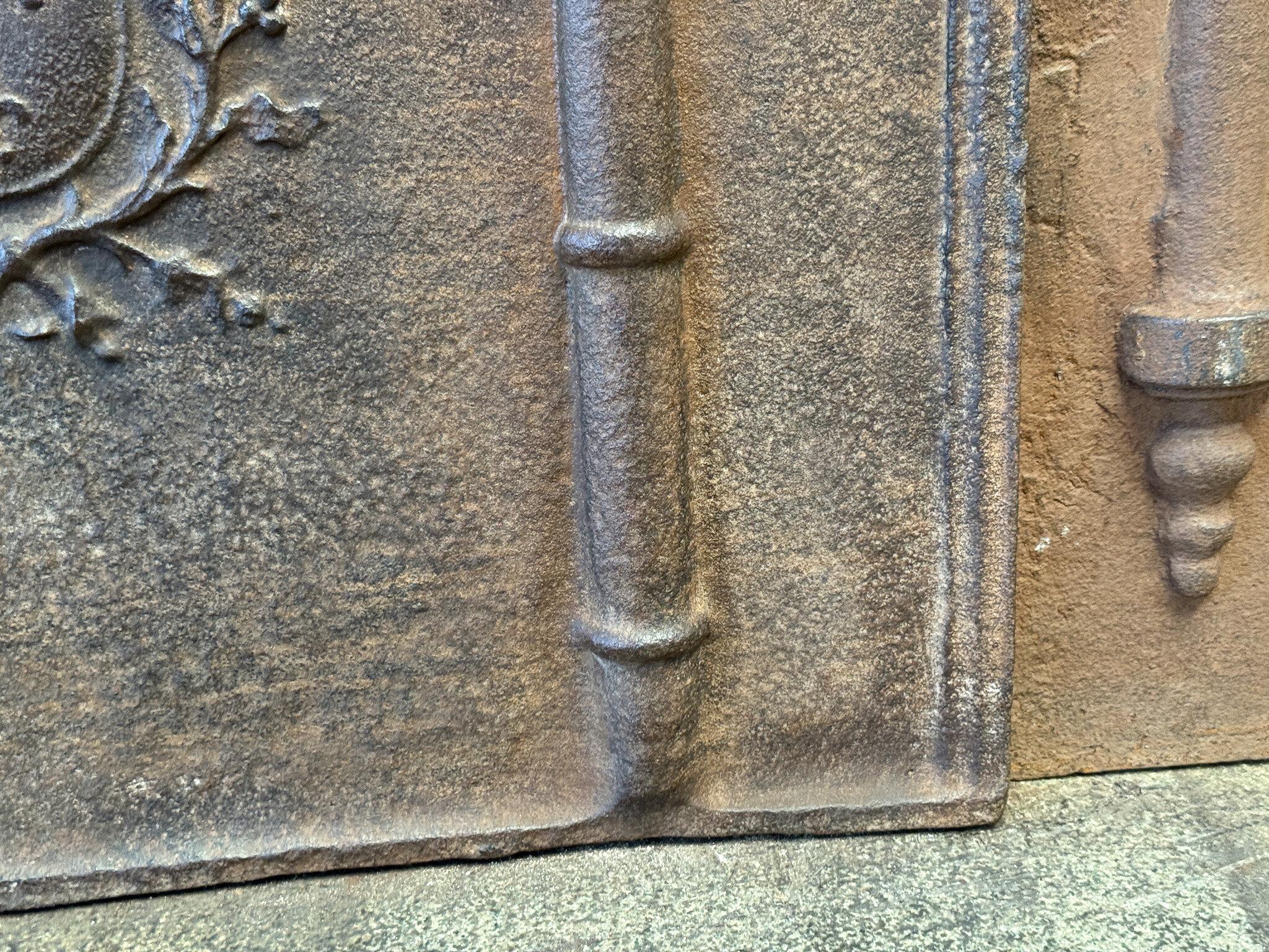 French Louis XV Arms of France Fireback / Backsplash, Dated 1744 For Sale 2