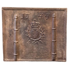 French Louis XV Arms of France Fireback / Backsplash, Dated 1744
