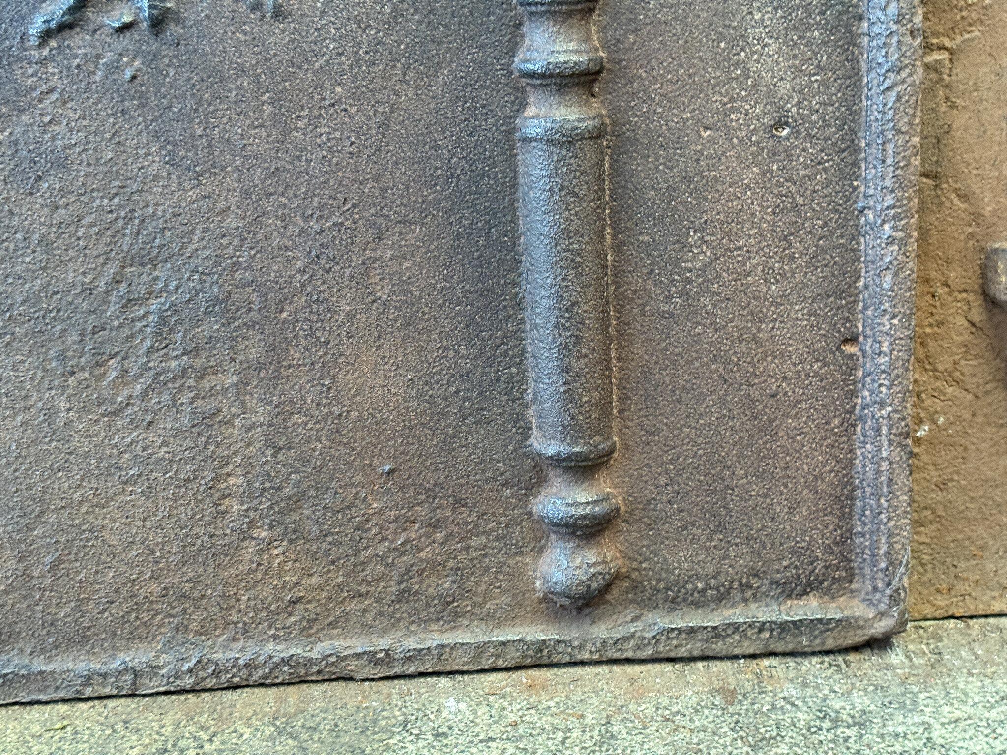 French Louis XV Arms of France Fireback / Backsplash, Dated 1779 For Sale 4