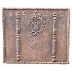 French Louis XV Arms of France Fireback / Backsplash, Dated 1779