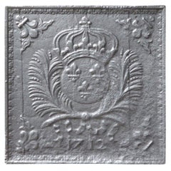 Antique French Louis XV 'Arms of France' Fireback, Early 18th Century