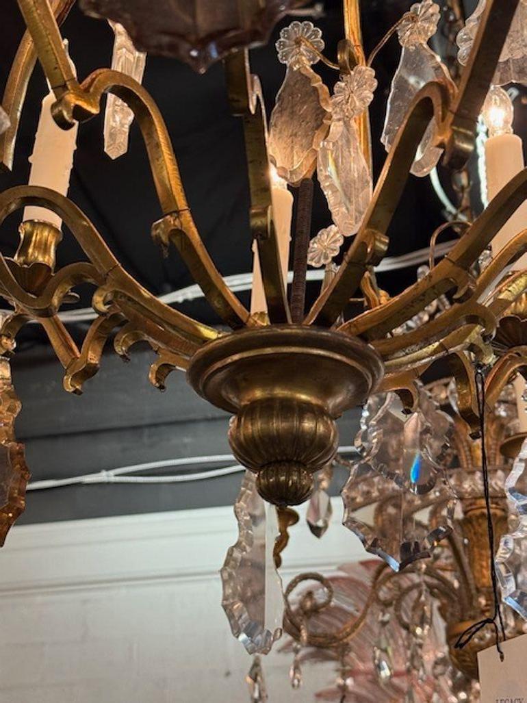 Lámpara francesa Luis XV de Baccarat Bronce en venta
