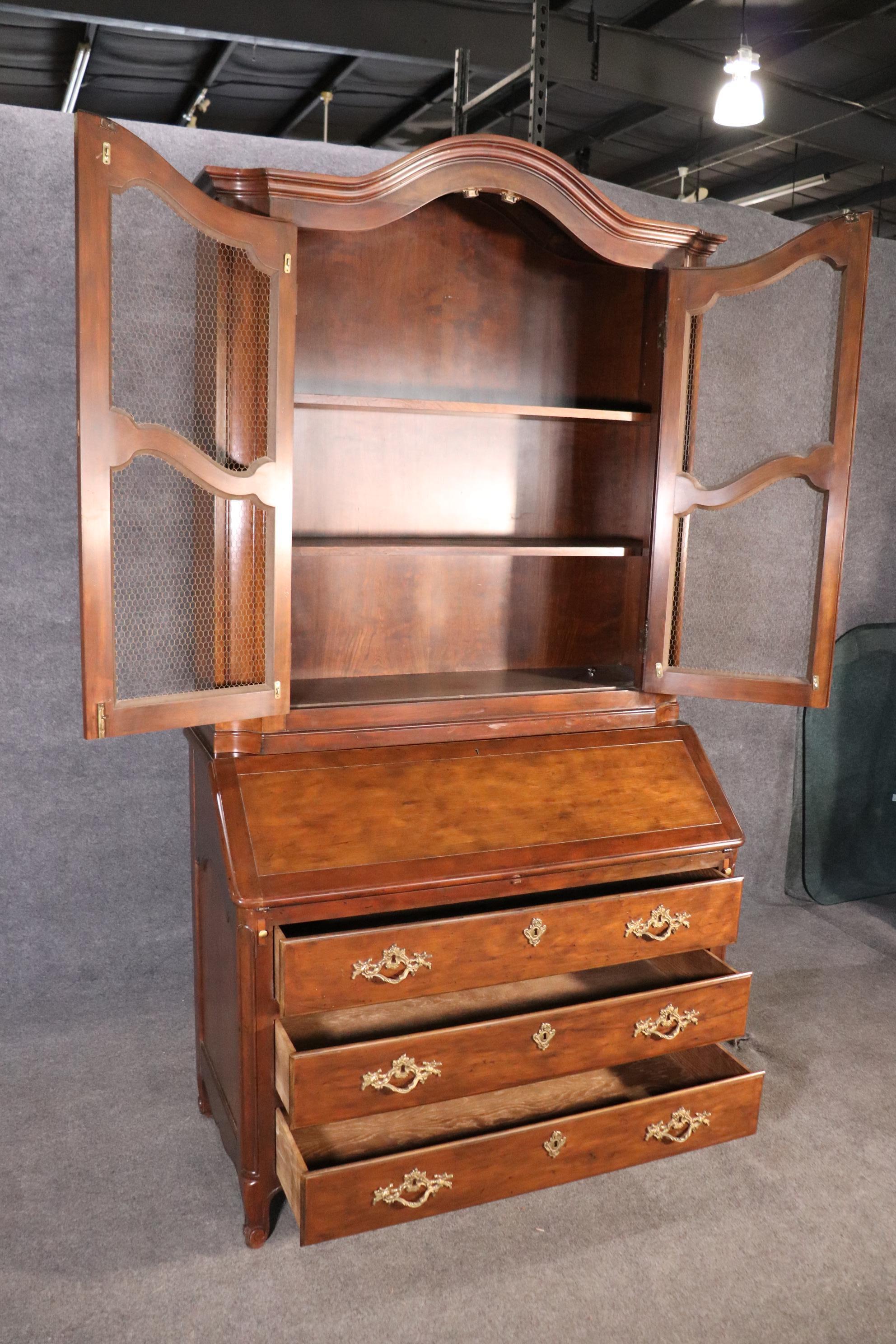 Late 20th Century French Louis XV Baker Furniture Louis XV Secretary Desk Collector's Edition For Sale