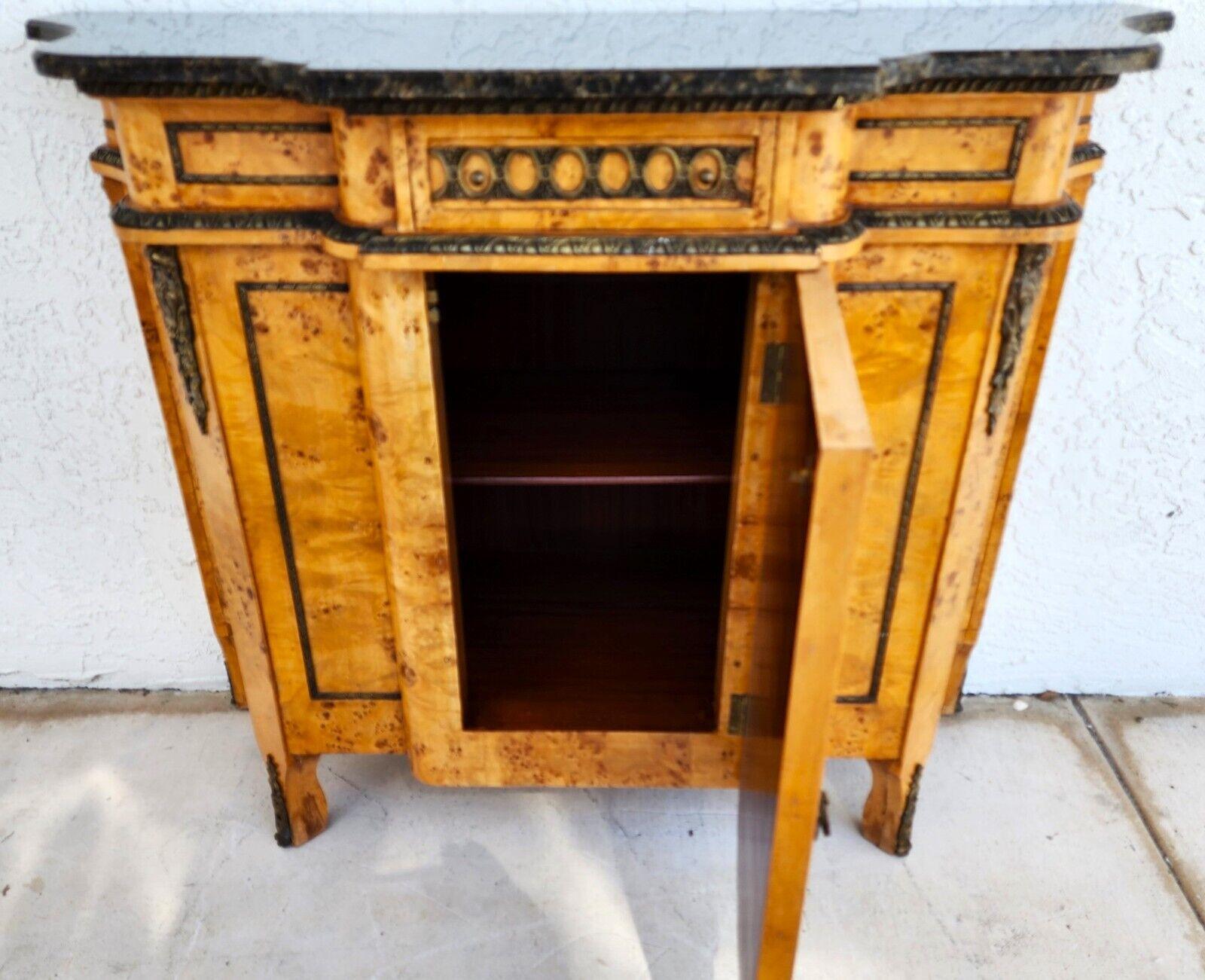French Louis XV Bar Cabinet Buffet Birdseye Maple For Sale 6