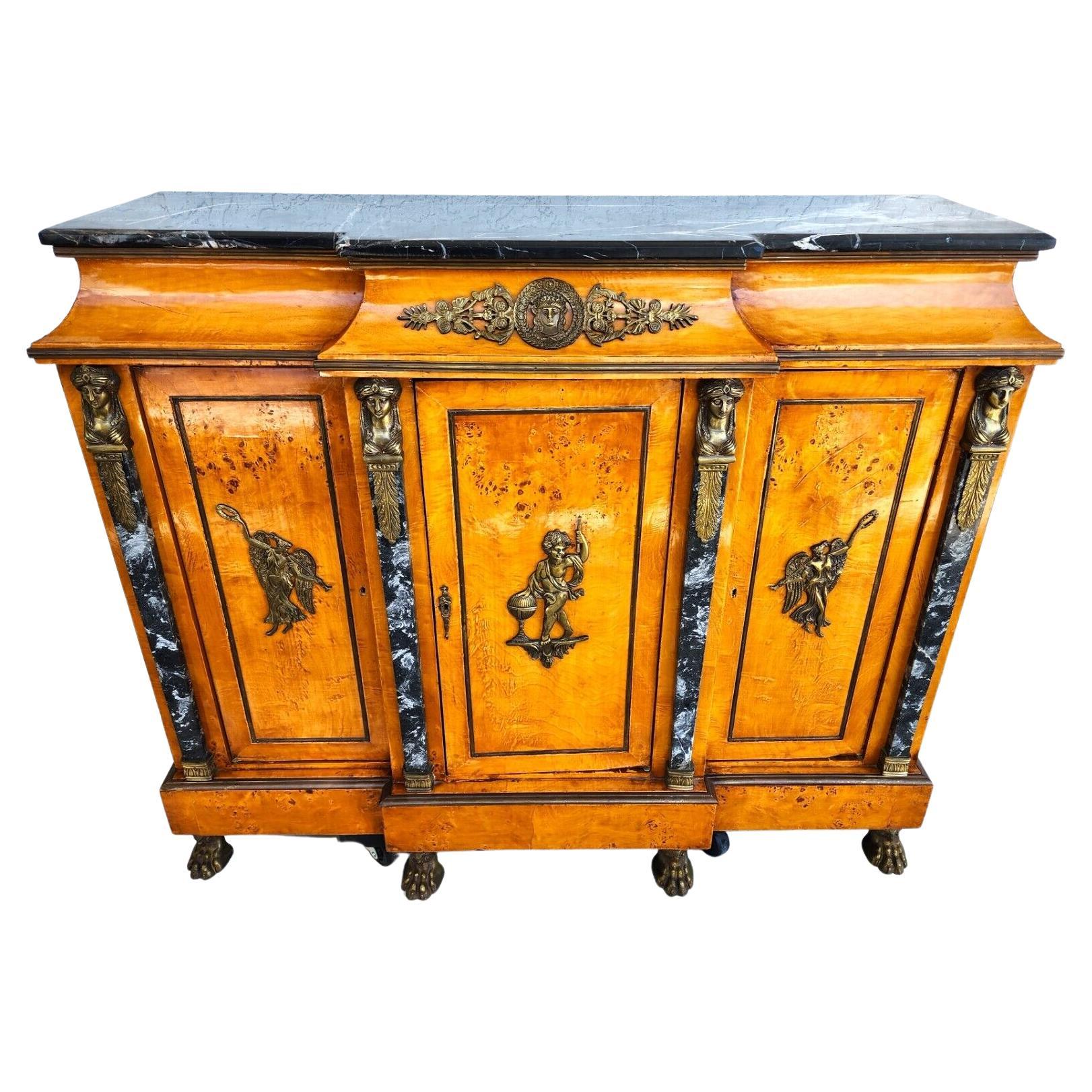 French Louis XV Bar Cabinet Buffet Sideboard For Sale