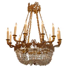 Antique French Louis XV Basket Chandelier