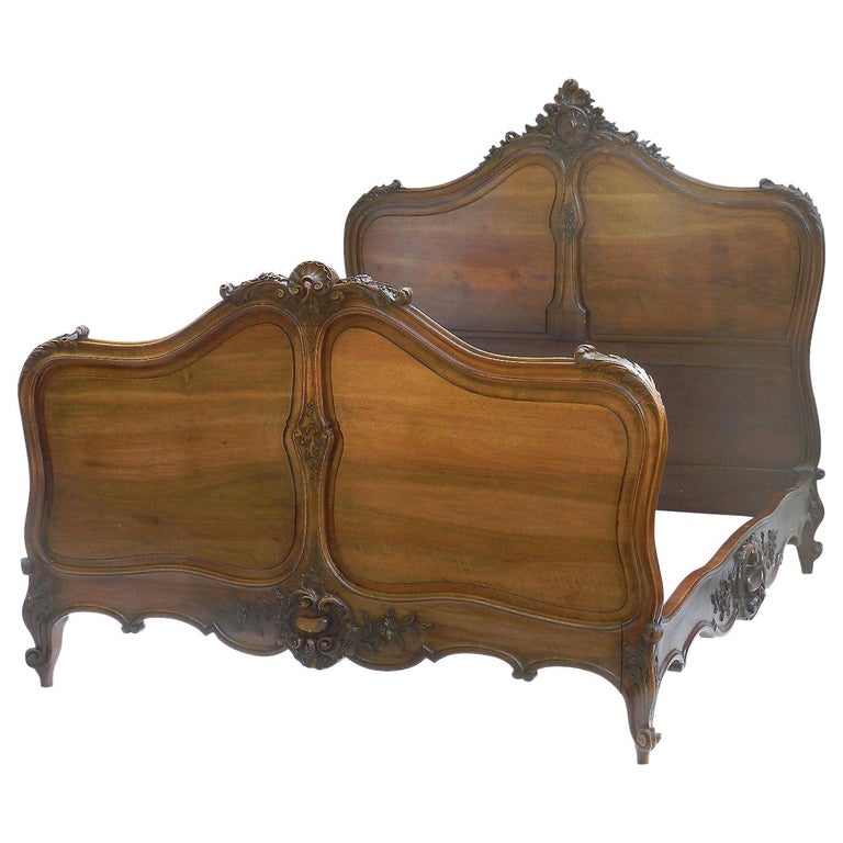 French Louis Xv Bed 19th Century Rococo, Euro King Size Bed Frame
