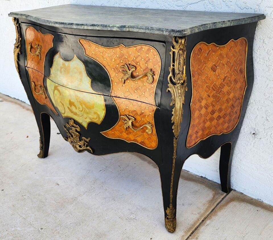 French Louis XV Bombay Chest Marble For Sale 3